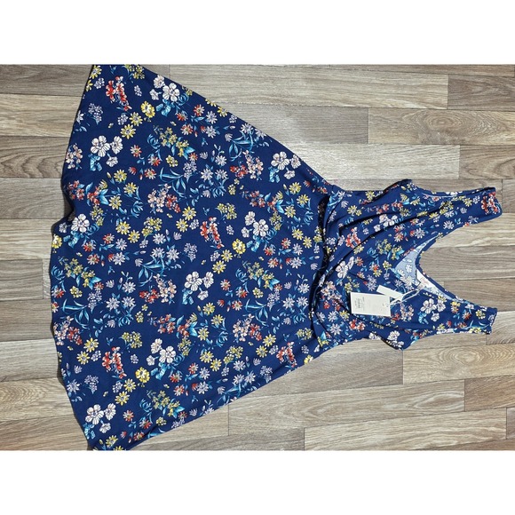 Candies Floral Print Dress‎ Sleeveless Casual Sundress Blue Multicolor M - Picture 1 of 6